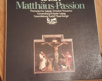 Johann Sebastian Bach - Mattaus Passion 4 LP Record Box Set BWV 244 (1970) Eurodisc Berlin