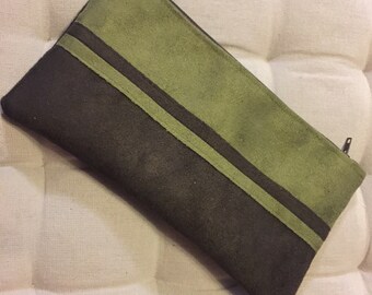 Kit Brown and khaki suede