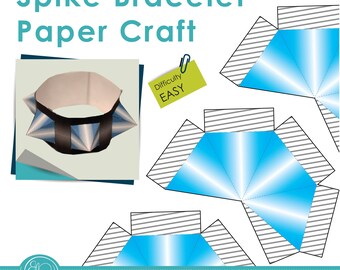Print and Make Paper Craft - Playful spike bracelet