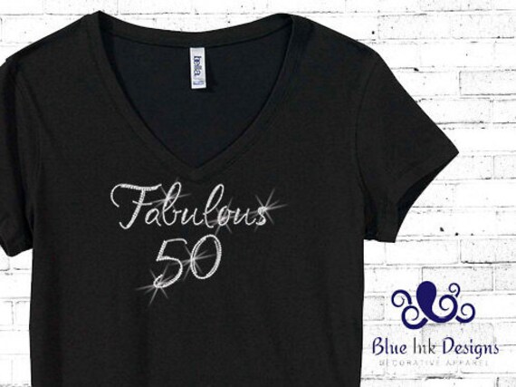 Rhinestone 50th Birthday Shirt 50th Birthday T 50 Birthday