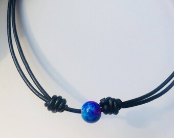 Galaxy Marble Beachy Dainty Leather Jewelry
