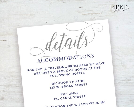 Luxury 10 Details Card Wedding Template