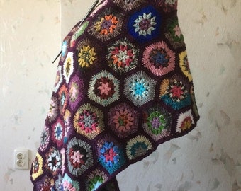 ON SALE - 10% OFF Granny Square Crochet Scarf...Wrap...Shawl