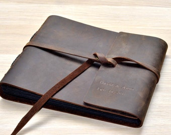 Personalized custom Leather Photo Album,leather guest book,personalized guestbook
