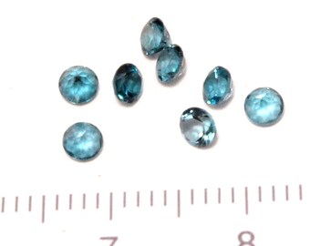 london blue topaz round cut 3mm 4pcs/L-0014