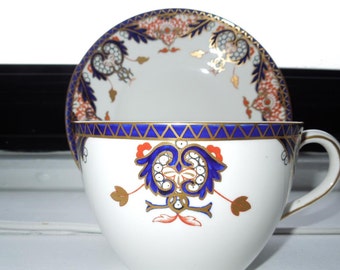 Royal Crown Derby Jumbo Breakfast Cup Saucer Set Kings Imari Extra Large Wedding Anniversary Christmas Gift Birthday Bridal Shower 1947