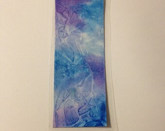 Blue and Purple Laminated Bookmark
