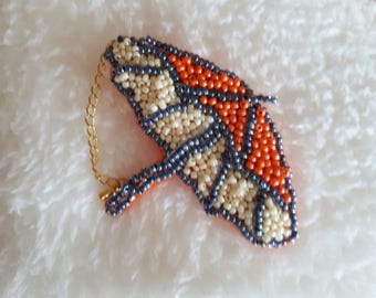 beaded umbrella brooch, accessory for women