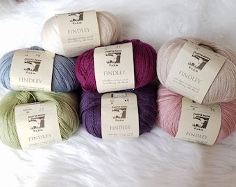 Juniper Moon Findley, merino wool and mulberry silk blend, lace weight