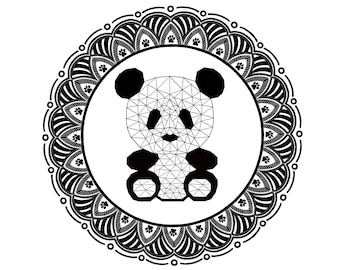 Download Panda mandala | Etsy