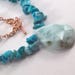 Larimar and Turquoise Necklace, Larimar, Turquoise, Larimar Necklace, Turquoise necklace, December birthstone, birthstone necklace.