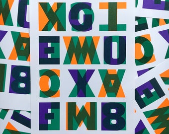 Visual Poetry Wood Type Print II
