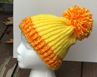 Orange winter hat | Etsy