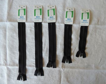 Metal zipper special pants black length 10 cm