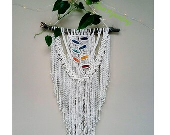 Macrame Chakra wall hanging, meditation, chakra healing, chakra balancing, yoga decor, chakra decor, spiritual growth