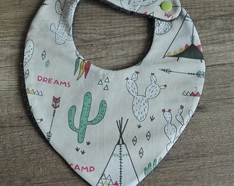 Indian pattern 0-24 month bandana bib