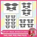 Instant Download, Bundle 4 sizes 3D Bow Template, PSD, PNG, SVG, DxF, Mircosoft word file Doc, 8.5x11" sheet, Printable 160