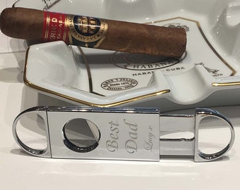 Personalised polished cigar cutter