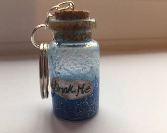 Alice in Wonderland Inspired keychain