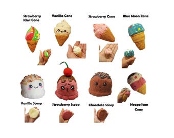 Kawaii Ice Cream Squishies