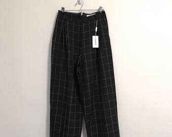 Deadstock Vintage: Iceberg Window Pane Plaid High Waisted Pants