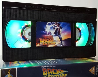Retro VHS Lamp Back to the Future 80s Night Light Mood Table Lamp, Horror Movie . Order any movie! Great gift. Man Cave. Office. Mothers Day