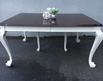 Antique claw foot dining room table