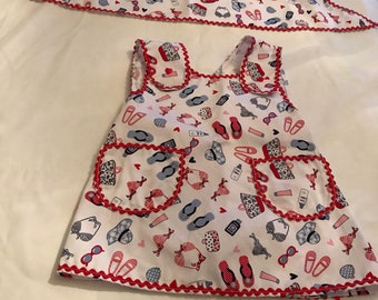 Dress pinafore and her Bandana
