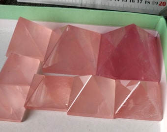 Extra Large Best Rose Quartz Pyramid/Rose Crystal Pyramid(Width Size:30mm,40mm,50mm,60mm,70mm,80mm,90mm,100mm,Custom Size)