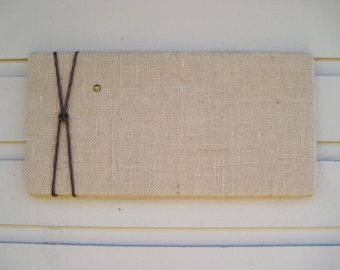Burlap Bulletin Pin Board with Jute Twine, Message Board in Natural burlap, Photo Memory Board, Natural and modern decor