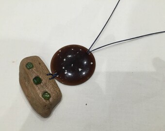 Driftwood necklace and beads