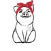 Little Pig Piggie PIglet Bandana cool Mama svg automatic download