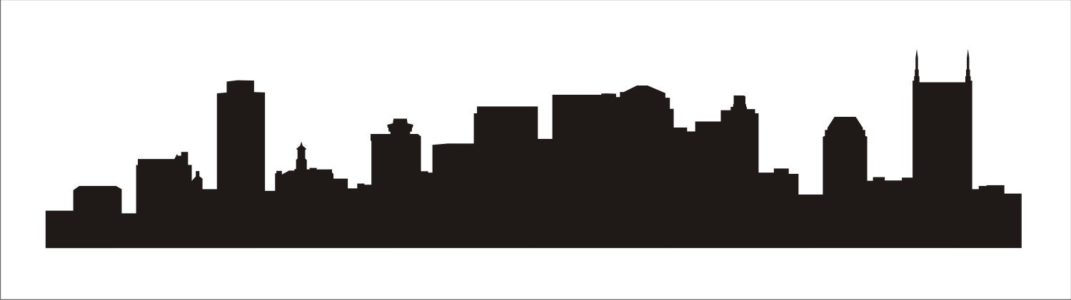 NASHVILLE Skyline Reusable STENCIL 10 Sizes Available