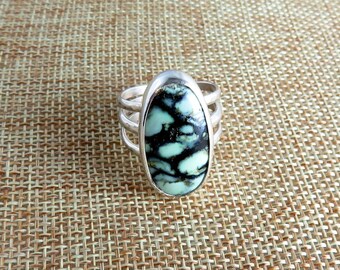 New Lander Turquoise Sterling Ring (Size 8.5)
