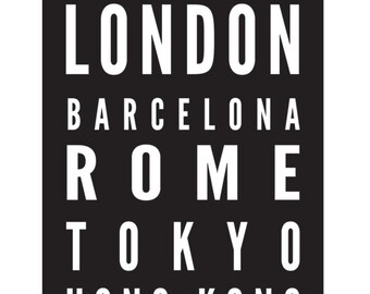 Tram Scroll / Bus Scroll - featuring cities of the world.