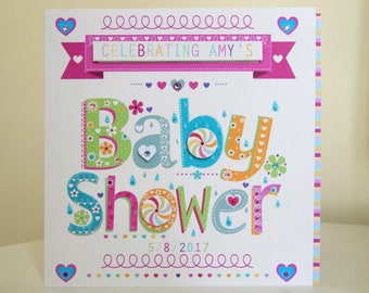 BABY shower card personalised Baby shower -