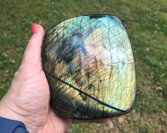 Freeform Labradorite, Beautiful Flash & Color, XL Labradorite Freeform, 2 pounds, LFF, Intuition, Self-confidence,