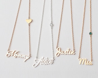 Custom Name Necklace / Name Jewelry / Children Names Necklace / Bridesmaid Gift / Mother's day gift - HN01C