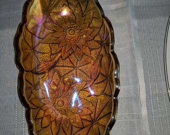 Vintage iridescent plate