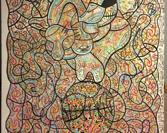 Oil Stick on Canvas 60x40in. 2018