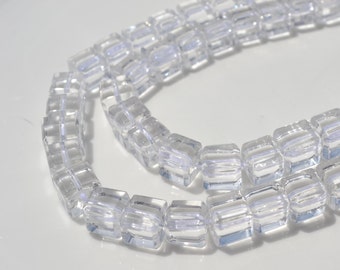Rock Crystal Cube Beads 10
