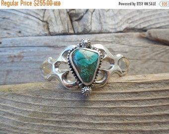 ON SALE Turquoise bracelet handmade in sterling silver 925