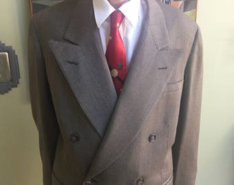 Vintage 1930s Double Breasted Gangster Suit With Baggy Pleated Pants