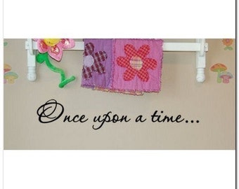 ONCE UPON A TIME... - Vinyl Wall Lettering Decor Decal