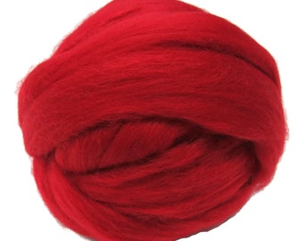 Merino Silk Roving, (Passion)