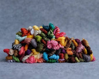100pcs random different colors 100% Cotton Embroidery Thread 8m per Floss Skein for Cross Stitch