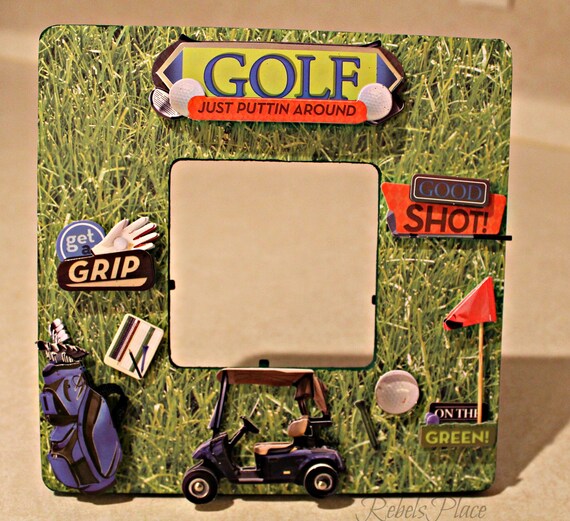 Golf Golfer handmade picture frame