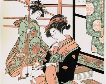 Japanese Ukiyo-e Woodblock print, Kiyomitsu, "Ade-Sugata Shichifukujin"