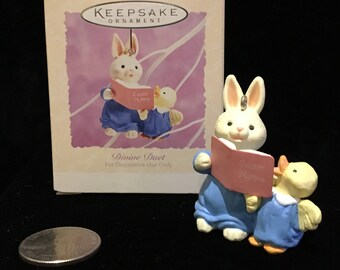 Vintage Hallmark Easter Ornament - Divine Duet - 1994 Easter Collection