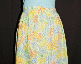 1970s Flower Power Dress Sz 6 Vintage Retro Hippie
